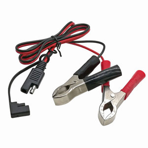연장 코드 배선 하네스 PVC 충전 용 12V SAE 2 핀 퀵 분리 어댑터 커넥터 악어 클립 클램프 - Product Image 1