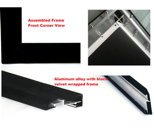 Écran de projection fixe grand format incurvé en alliage d'aluminium haute luminosité anti-reflet 16:9 pour cinéma, écran mural HD - Product Image 4