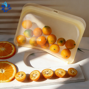 Bolsas de silicona de grado alimenticio, alta transparencia, tamaño grande, mediano y pequeño, aptas para microondas, para frutas, verduras, granos secos - Product Image 1