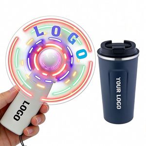 Nouveau produit en gros : Mini ventilateur électrique portable à LED avec logo personnalisé et message, idéal pour les événements professionnels et les cadeaux promotionnels - Product Image 1