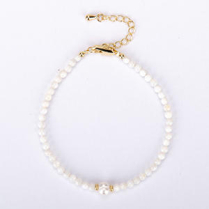Woven <b>Bracelet</b> Fashionable Natural Rice <b>Beads</b> Simple Woven <b>Bracelet</b> for Women Uionen 2302 - Product Image 1