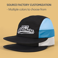 Casquette de camping 100% polyester respirante, séchage rapide, légère, impression brodée, 5 panneaux, logo personnalisé, casquette de camping, plage, course à pied
