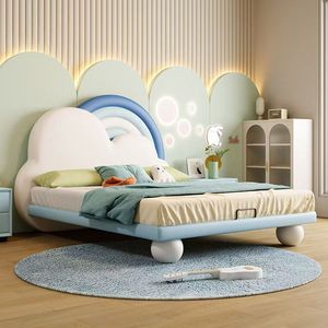 Muebles Modernos para Dormitorio Infantil, Camas con Estructura de Madera, con Tobogán y Escaleras para Niñas - Product Image 5