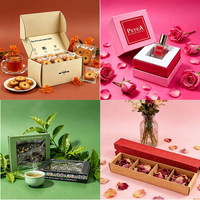 Caja de Regalo Personalizada con Estampado en Caliente para Boda, con Asa de PU, Cinta y Tarjeta de Regalo, Caja de Cartón