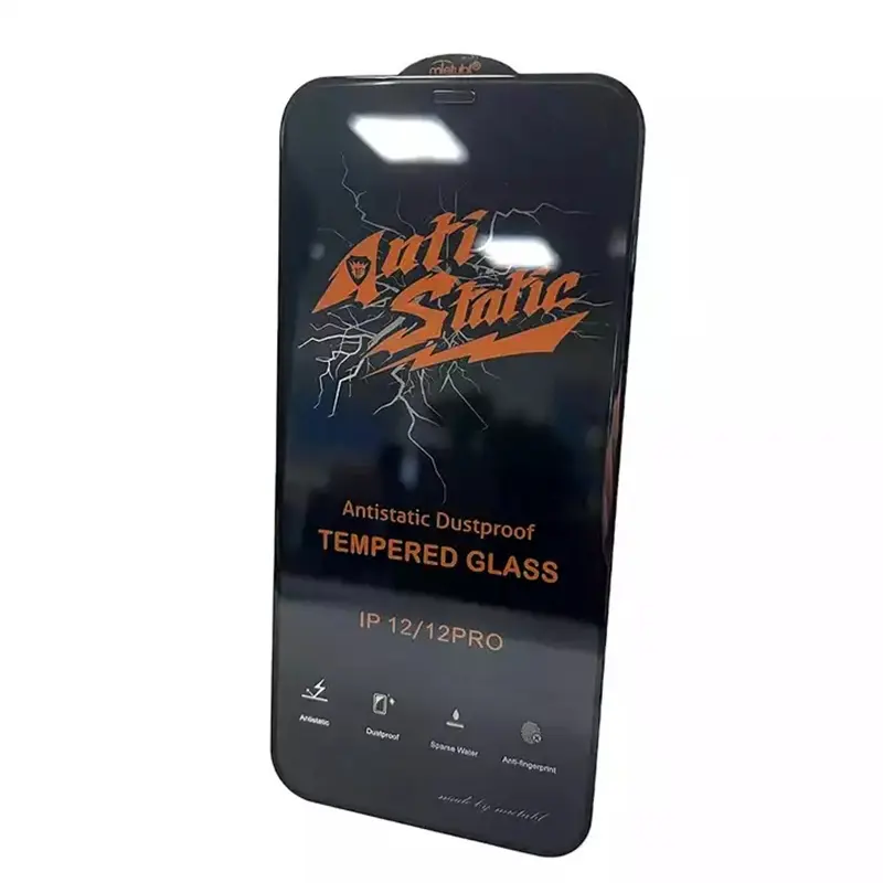 For iPhone 14 13 12 11 Pro Max Plus Anti-static Anti-dust Anti-scratch Premium Big Curved Edge Tempered Glass Screen Protector