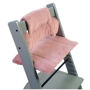 Cojín de Asiento Semicircular para <span class=keywords><strong>Silla</strong></span> Alta Stokk-Suitable, Cojín de Peluche para <span class=keywords><strong>Silla</strong></span> de Bebé, Estilo Invernal Cálido con Piel de Conejo - Product Image 1