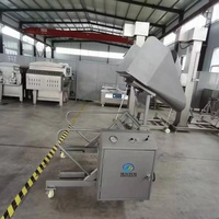 Chariot élévateur vertical Henger en acier inoxydable SUS304 pour bacs à viande, machine de levage multi-tension pour la transformation alimentaire