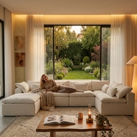 Vakuumverpacktes Kompressions-Sofa Cloud Modulares Gebogenes Sektional-Lounge-Set Sparen Sie 50% Versandkosten für Großhändler & Projekte