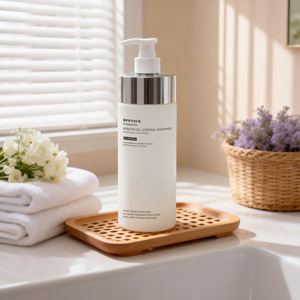 Bouteilles de luxe vides pour <span class=keywords><strong>shampoing</strong></span>, lotion et nettoyant visage 800ml/500ml – Emballage cosmétique écologique en PET cylindrique avec pompe à lotion - Product Image 4