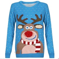 Cardigans décontractés personnalisés pour femmes, col rond, tricot de Noël moche, haute qualité, hiver, 12GG, motif famille de cerfs