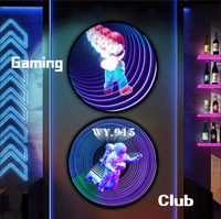 COEUS RVB changeant 3D miroir infini personnalisé LED hologramme abyss infini miroir affichage 3D holographique Art barres pour OEM