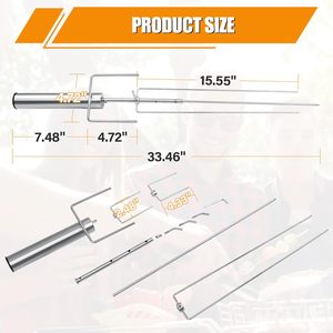 Stainless Steel Electric Tongs with Long Handle-Reusable Portable Durable for Baking <b>Camping</b> & <b>Kitchen</b> Use - Product Image 2