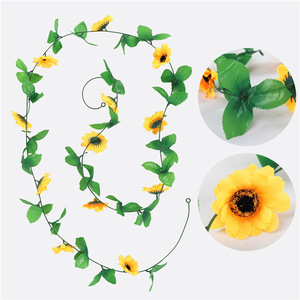 Guirnaldas de Girasoles Artificiales Wen Hope, Verde Oscuro y Verde Claro, Flores de Seda para Decoración de Paredes, Hogar, Bodas, Fotografía al Aire Libre - Product Image 5