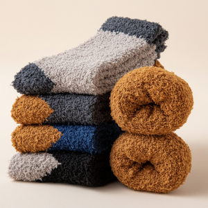 Juncap da uomo per studenti adulti a metà polpaccio calzini colorati in pile spesso comodo ed elegante - Product Image 1