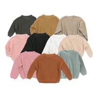 Personalizado Inverno Crianças Grosso De Grandes Dimensões de Malha Bebê Crochê Menina de Algodão de Manga Longa Blusas de Jumper