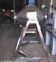 Promotion : Mélangeur à double cône W-1000 avec moteur de broyage automatique en acier inoxydable, Eversun Machinery, tailles personnalisées, doté d'un engrenage