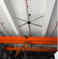 Ventilateur de plafond industriel HVLS de 120 pouces, 211000 CFM, contrôle intelligent centralisé extra large pour entrepôts et espaces commerciaux
