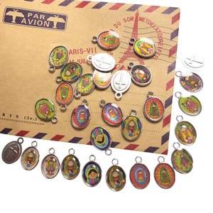 Pendentif en métal époxy Sainte Guadeloupe pour bébé, icône catholique en gros, breloques de chapelet religieux - Product Image 5