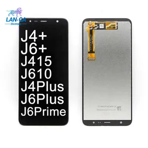 หน้าจอ LCD แบบสมบูรณ์สำหรับ Samsung Galaxy J4 Plus J415 J6 Plus J615,ชุดจอแสดงผลดิจิไทเซอร์จอแสดงผล Pantalla