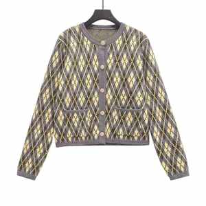 <span class=keywords><strong>Pull</strong></span> en polyester <span class=keywords><strong>vintage</strong></span> pour <span class=keywords><strong>femme</strong></span>, style européen et américain, pour le commerce transfrontalier, avec fermeture à plusieurs boucles en forme de losange - Product Image 2