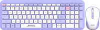 Keyboard nirkabel Mini ergonomis, Set Kombo Set Mode ganda 2.4G BT desain populer untuk Desktop Laptop kantor