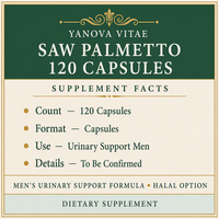 120 Capsules d'extrait de palmier nain, complément alimentaire pour la santé de la prostate chez l'homme