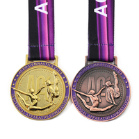 Gymnastique personnalisée métal or argent Bronze gagnant prix 3D danse Cheerleading médaille 3D médailles conception personnalisée