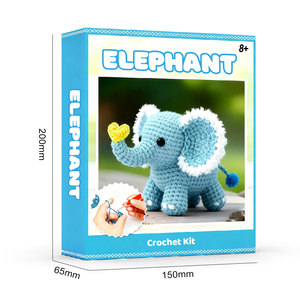 Kits de Manualidades, Kits de Tejido y Costura al por Mayor, Kit de Manualidades con Forma de Elefante, Kit de Ganchillo con Hilo para el Día de Acción de Gracias - Product Image 2