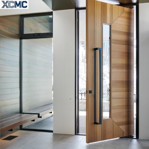 Porte d'entrée pivotante moderne de luxe en aluminium moulé, résistante à l'eau, pour villas et hôtels - Product Image 5