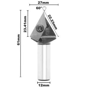 Tùy Chỉnh 60 Độ Khắc Phay <span class=keywords><strong>CNC</strong></span> V Loại Router Bit Có Thể Thay Thế Carbide Chèn Gỗ Cắt Công Cụ Bị Bỏ Bỏ Bỏ Dao - Product Image 5