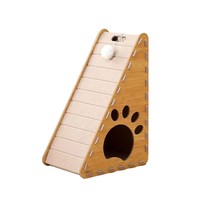 Planche à gratter pour chat en sisal durable avec design triangulaire anti-griffures pour canapé, nid et maison pour chat - Écologique pour usage intérieur