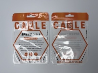 Kantong Plastik Kustom 3-Sisi Transparan Segel Zip Lock Mylar Pouch Cetak Gravure Kabel USB Kemasan Ziplock