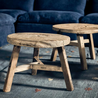 Tabouret de maison de style japonais de luxe décoration table d'appoint antique meubles en bois massif faits à la main table d'intérieur en bois