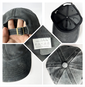 Casquette de baseball <span class=keywords><strong>Vintage</strong></span> réglable papa chapeau casquettes hommes femmes casquettes de sport unisexe adultes solide lavé coton vieilli - Product Image 6