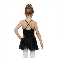 Maillots de Ballet para Niñas Pequeñas, Vestidos con Falda, Camisola de Gasa, Algodón, Spandex, Cintura Elástica, Sin Mangas, para Entrenamiento