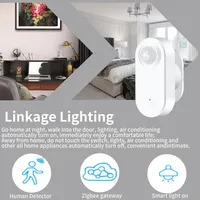 Détecteur de présence humaine et de mouvement PIR avec mesure de luminosité Haozee, compatible Zigbee2mqtt et Home Assistant, alimenté par batterie, pour hôtels