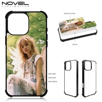 Coques de téléphone portable vierges en TPU 2D pour sublimation, protection intégrale, antichoc, résistantes à la saleté, ajustement parfait à 100 %, pour 17, noir transparent