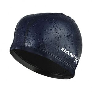Gorro de Natación de Tela Elástica de Nailon, Color Sólido, Cómodo, Universal para Adultos, Hombres, Mujeres y Niños - Product Image 4