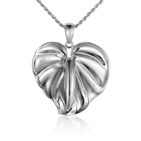Boucles d'oreilles crochet Anthurium en argent sterling Boucles d'oreilles Monstera Bijoux pour femmes en argent sterling 925