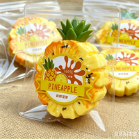 Anti-stress souple et anti-anxiété, en forme de tranche d'ananas, à presser, avec paillettes, pour la décompression