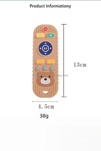 Jouet à mâcher doux anti-morsure <span class=keywords><strong>en</strong></span> silicone de qualité alimentaire pour bébé, motif dessin animé, télécommande, pour la dentition - Product Image 3