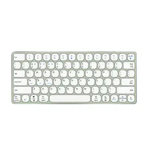 New 78 Keys Rechargeable Keyboard Aluminum Alloy Scissor 2.4G Wireless BT5.0 Japanese Arabic Computer Keyboard IMB-8100U
