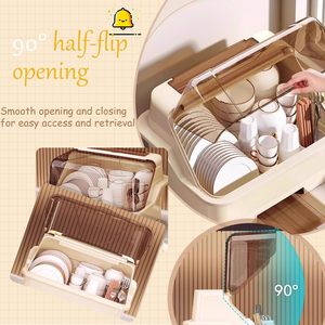 PP Plastic <b>Storage</b> Rack for <b>Kitchen</b> & Household Baby Tableware <b>Storage</b> <b>Box</b> for Food Bottles Bowls Chopsticks - Product Image 5