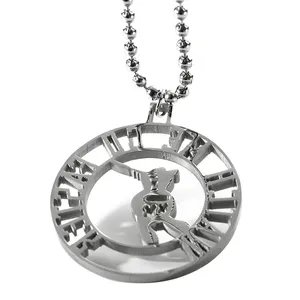 Модные летние ожерелья 3D Серебряные Ожерелья из нержавеющей стали оптом с индивидуальным логотипом подвески ожерелье для женщин и мужчин