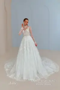 2024 роскошное белое свадебное платье с блестками модное вышитое бисером кружевное Африканское свадебное платье с длинным рукавом