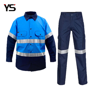 Vêtements <span class=keywords><strong>de</strong></span> travail haute visibilité 100% coton, chemises réfléchissantes, vêtements <span class=keywords><strong>de</strong></span> sécurité réfléchissants, manches longues, vente en gros d'usine - Product Image 1