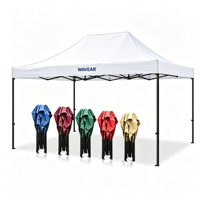 Tente pop-up extérieure imperméable à trois couches 3x3m 3x6m toutes saisons avec auvent personnalisé pour événements marketing