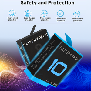 Batería de Repuesto Recargable Totalmente Compatible con <span class=keywords><strong>GoPro</strong></span> <span class=keywords><strong>7</strong></span> 6 5, Capacidad Estándar, Decodificación Completa, Batería de Litio - Product Image 3