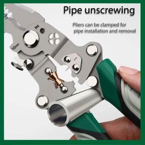 1 pièce Pince multifonction pliable pour dénuder, sertir et couper les câbles, outil d'électricien pour la coupe, le tirage et le dénudage de câbles - Product Image 3