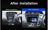 Android 2DIN coche radio coche video AM FM Carplay sistema multimedia QLED RDS para Toyota Prius Plus V Alpha 2012-2017